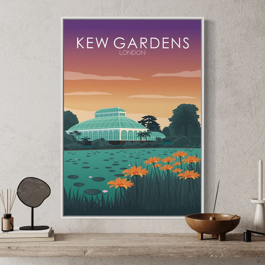 Kew Gardens Poster | Kew Gardens Prints | Kew Gardens Sunset Wall Art