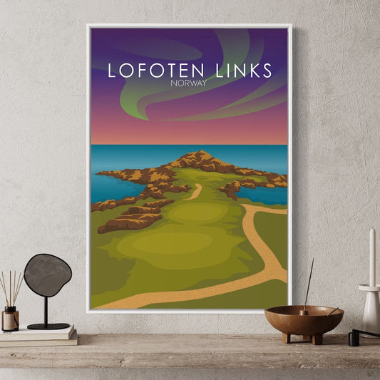 Lofoten Links Golf Course Sunset Print