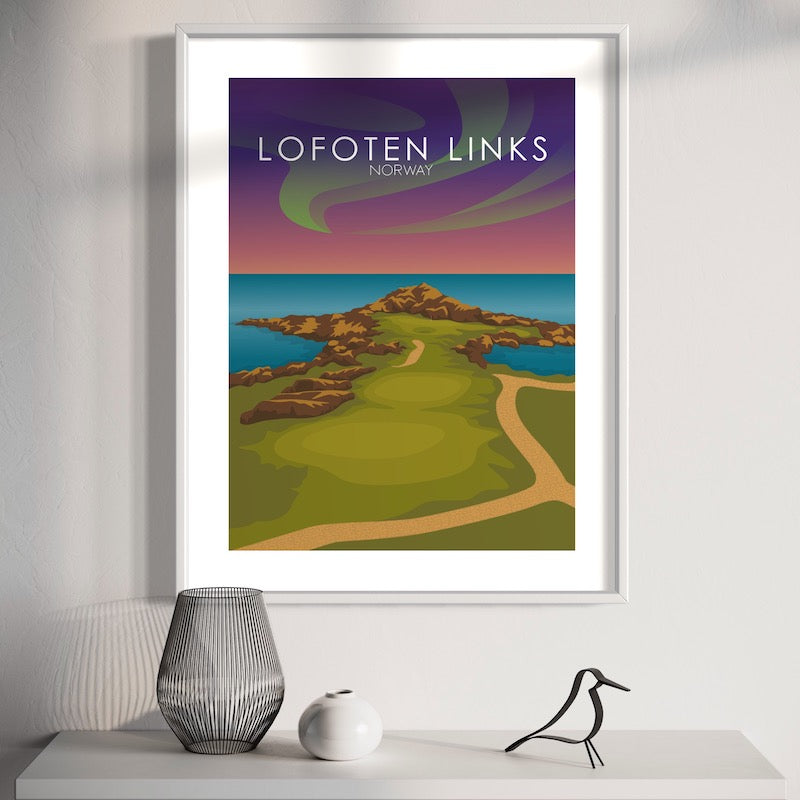 Lofoten Links Golf Course Sunset Print