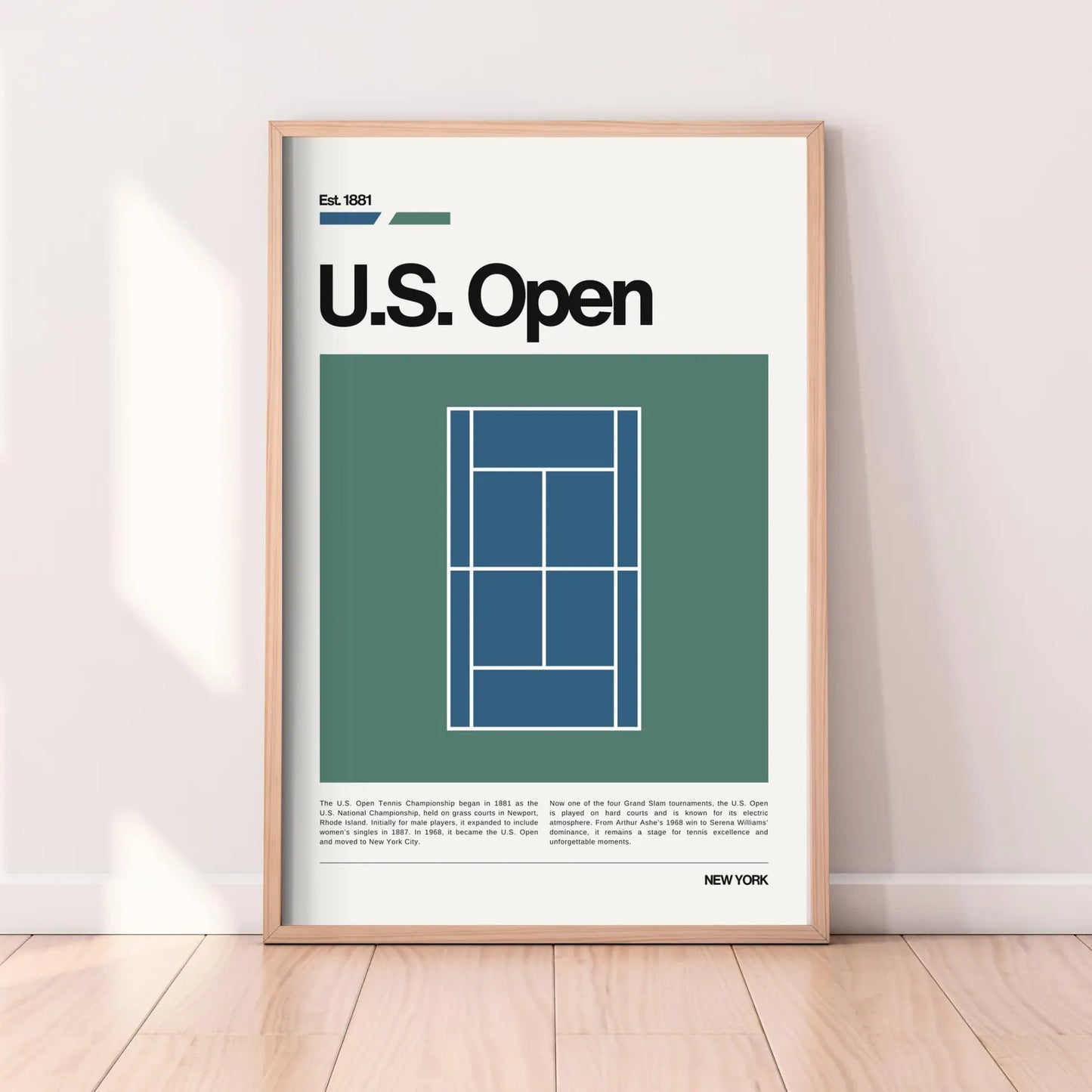 US Open  Poster | Tennis Gift | Gift for Tennis Player