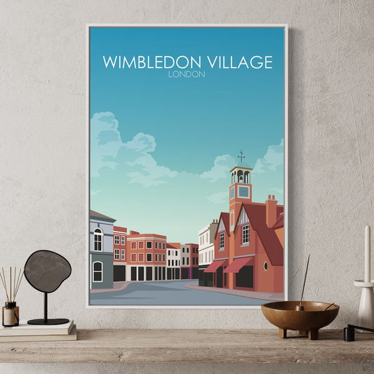 Wimbledon Village Poster | Wimbledon Village Prints | Wimbledon Village Daytime Wall Art