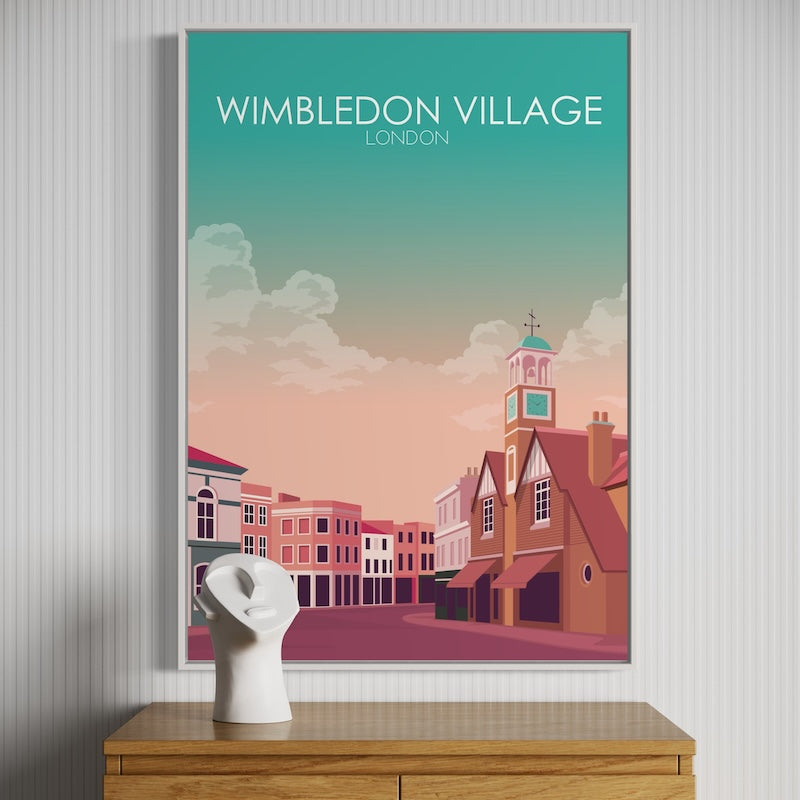 Wimbledon Village Poster | Wimbledon Village Prints | Wimbledon Village Pastel Wall Art