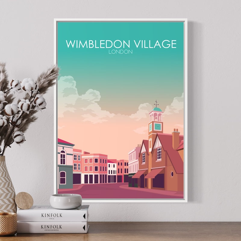 Wimbledon Village Poster | Wimbledon Village Prints | Wimbledon Village Pastel Wall Art