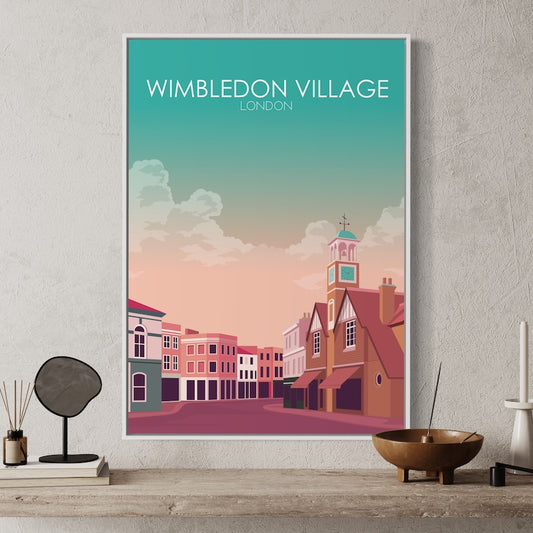 Wimbledon Village Poster | Wimbledon Village Prints | Wimbledon Village Pastel Wall Art