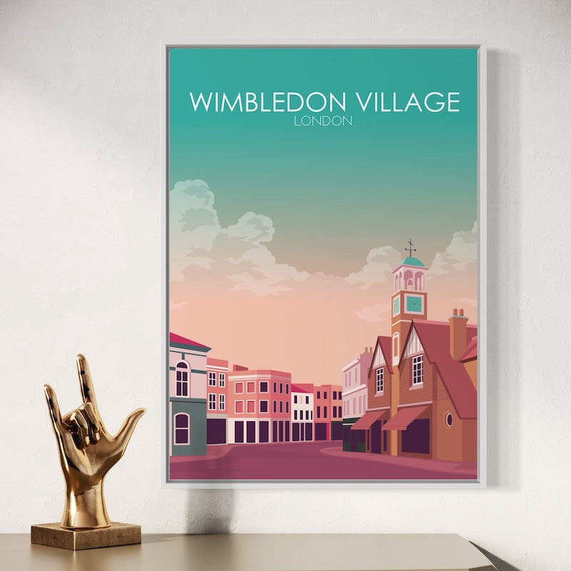 Wimbledon Village Poster | Wimbledon Village Prints | Wimbledon Village Pastel Wall Art