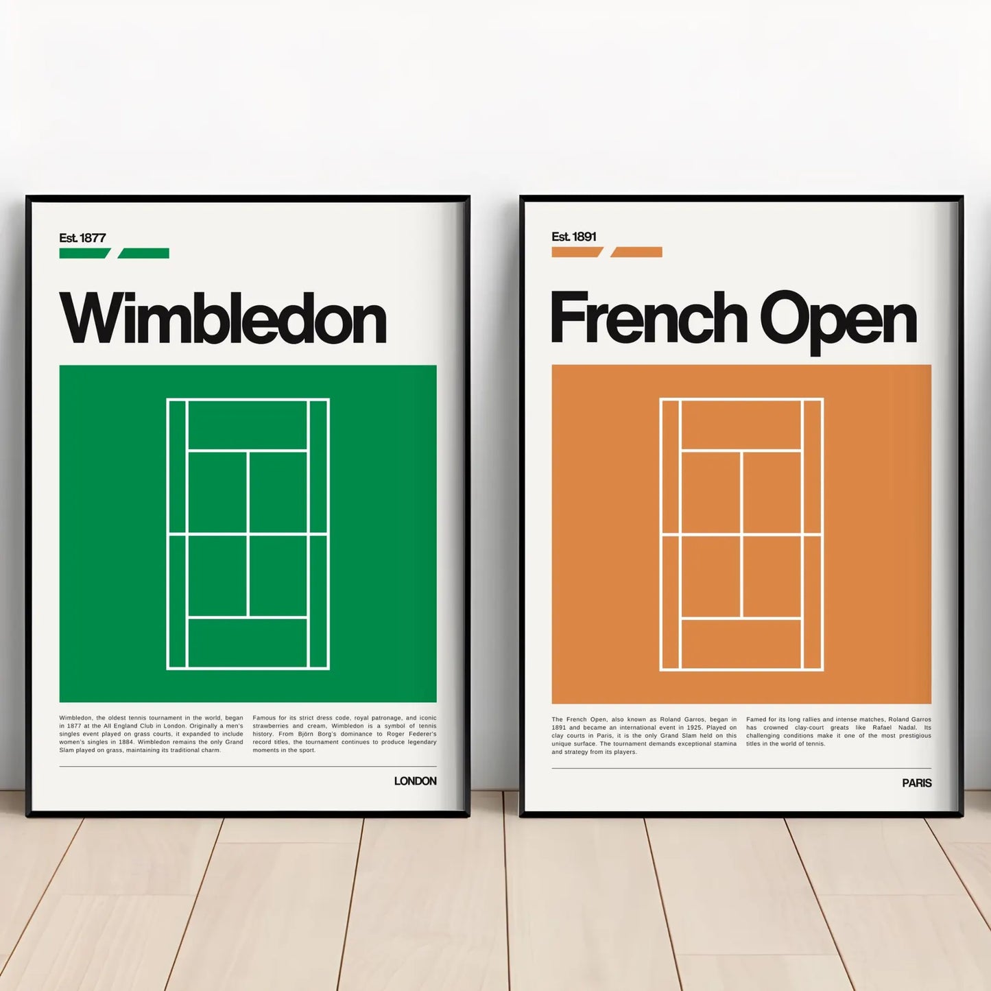 Roland Garros Poster | French Open Poster | Tennis Gift | Gift for Tennis Player