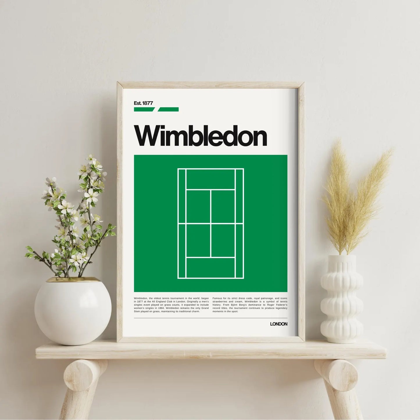 Wimbledon Poster | Tennis Gift | Gift for Tennis Player